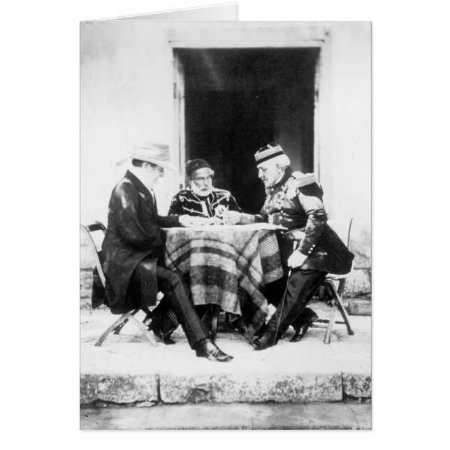 Lord Raglan, Omar Pasha y el General Pelissier, (Frente)