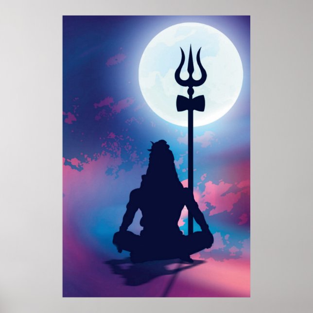 Lord Shiva Meditando Arte Parcial (Frente)