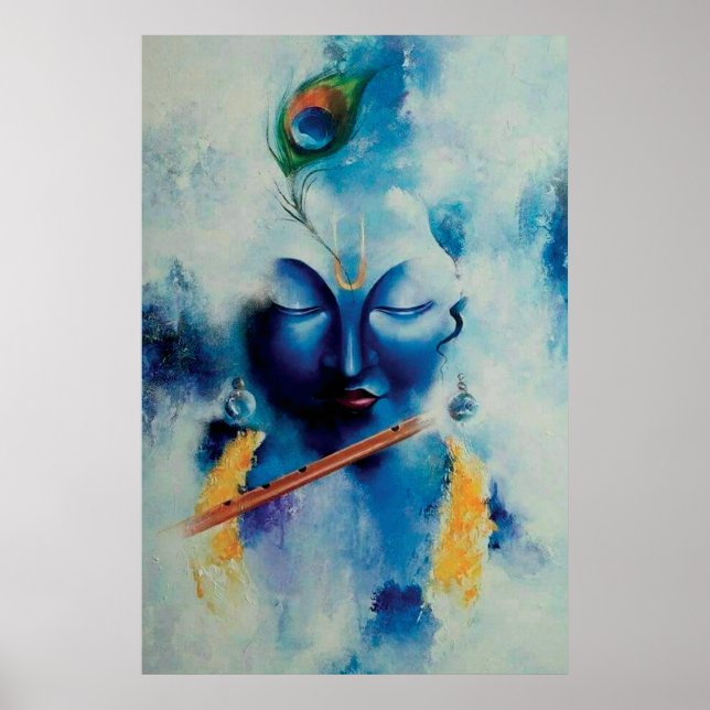 Lord Shree Krishna Diseño artístico Arte mural (Frente)