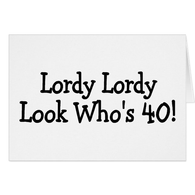 Lordy Lordy mira Whos 40 (Anverso (Horizontal))