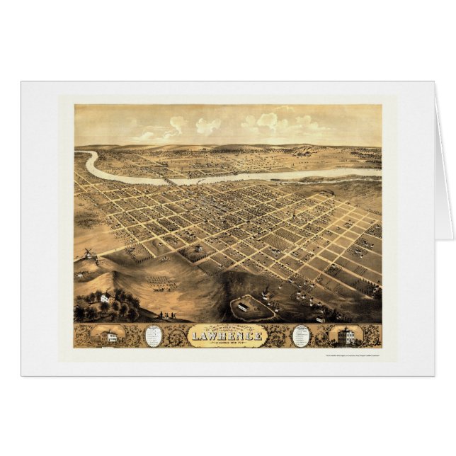 Lorenzo, mapa panorámico de KS - 1869 (Anverso (Horizontal))