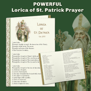 Lorica Irlandesa de San Patricio Tarjeta de Oració