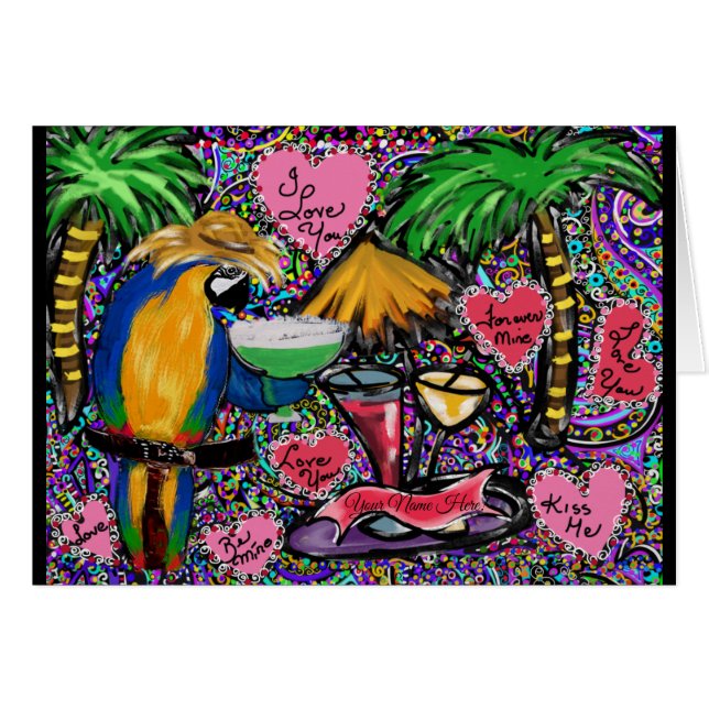Loro de fiesta = Día de San Valentín (Anverso (Horizontal))