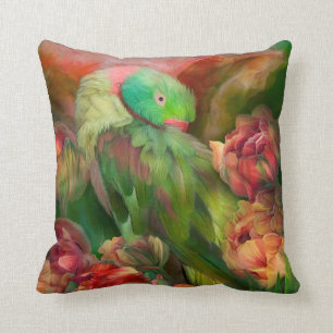 Loro en almohada del decorador del arte de los