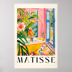 Loro en bañera impresión artística estilo Matisse 