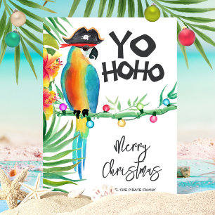Loro Pirata de Isla Tropical Yo Ho Ho Navidad