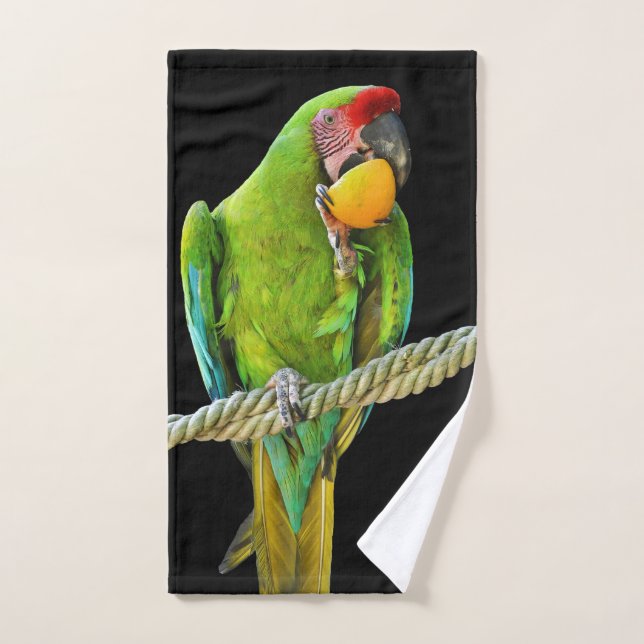 Loro Verde Ara Militaris (Toalla de mano)