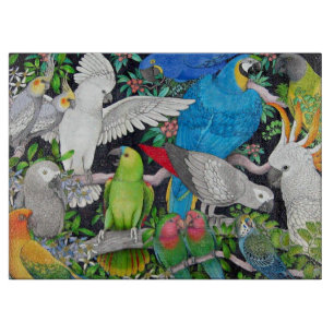 Loros del mascota de la tabla de cortar del mundo