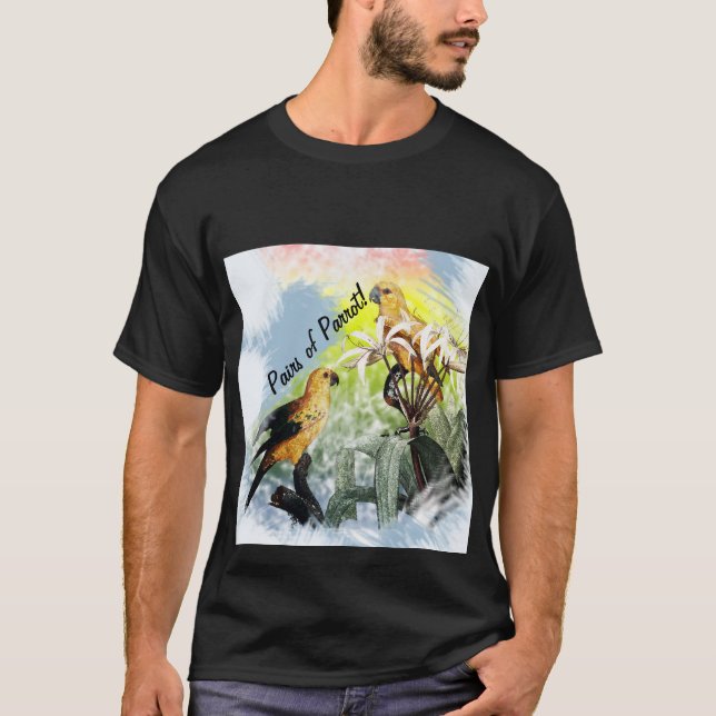 loros en camiseta de hombre (Anverso)