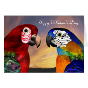 LOROS HIPER / ARA ROJA Y AZUL Día de San Valentín