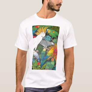 Loros y camiseta de Bromeliads