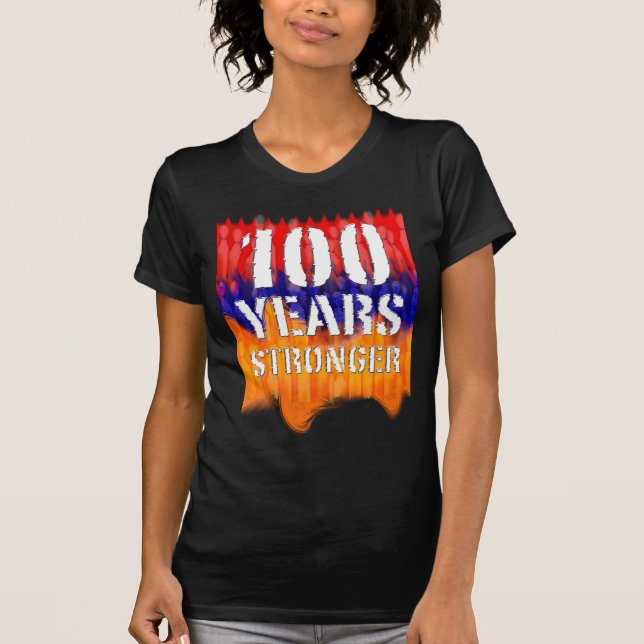 Los 100 años la camiseta de mujeres armenias más (Anverso)