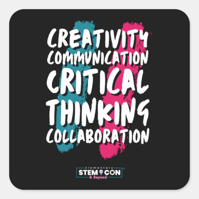 Los 4 C del Pegatina de STEM Square (Anverso)