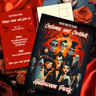 Los 50 disfraces cócteles Invitación a Halloween p