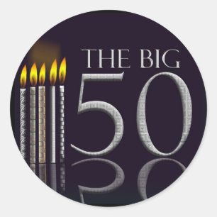 Los 50 grandes pegatinas de cumpleaños negros