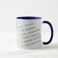 Los 5 principios de vida auténtica - taza del