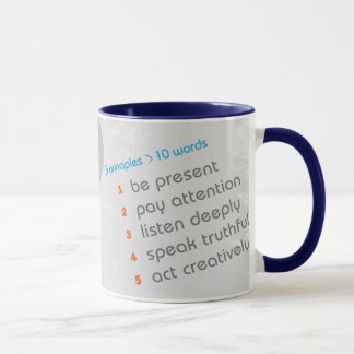 Los 5 principios de vida auténtica - taza del