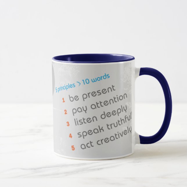 Los 5 principios de vida auténtica - taza del (Derecha)