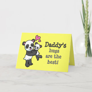 Los abrazos de papá son la mejor tarjeta de abrazo