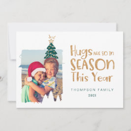 Los abrazos son árbol de Navidad de temporada y fo