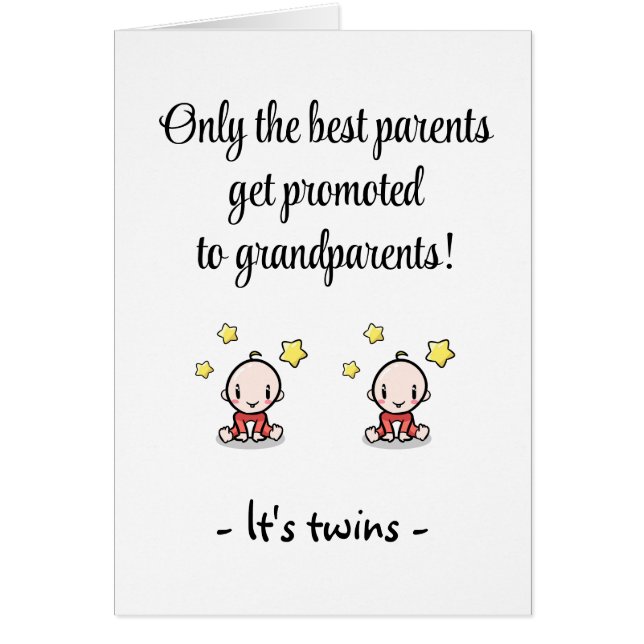 Los Abuelos Felicitan Las Cartas De Los Gemelos (Frente)