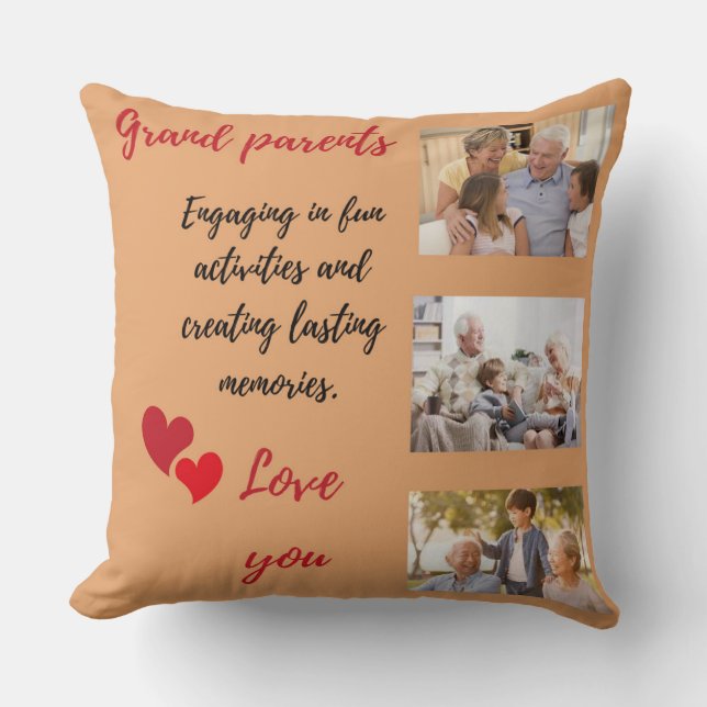 Los abuelos te aman al Cojín decorativo (Anverso)