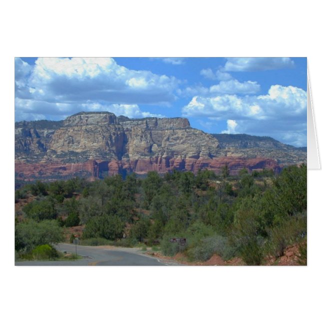Los acantilados rojos de Sedona - Tarjeta (Anverso (Horizontal))