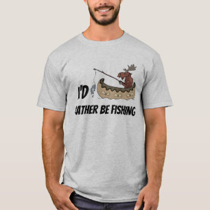 Los alces lindos de la pesca añaden la camiseta