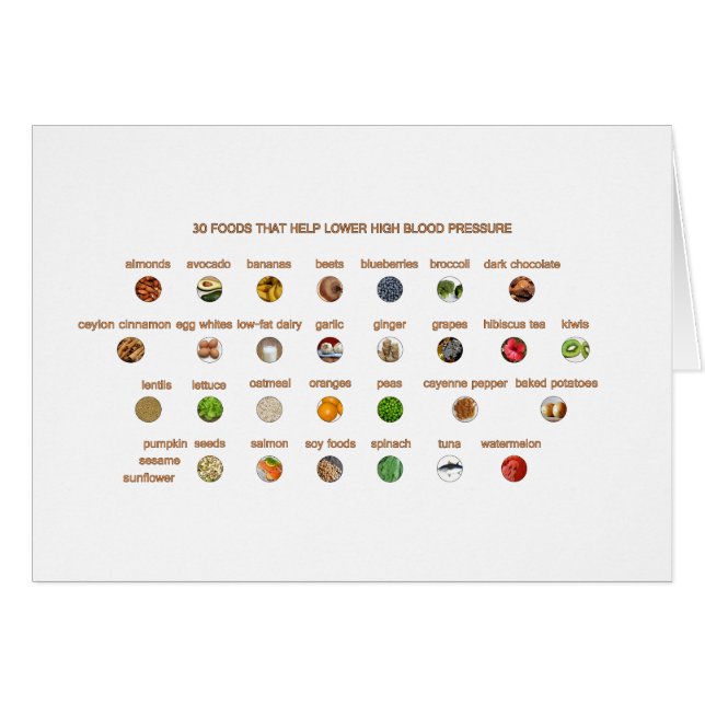 Los alimentos reducen la presión arterial elevada  (Anverso (Horizontal))