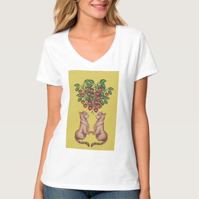 Los amantes de frutillas Camiseta (Anverso)