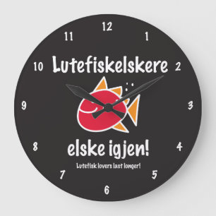 Los amantes de Lutefisk duran un reloj de pared