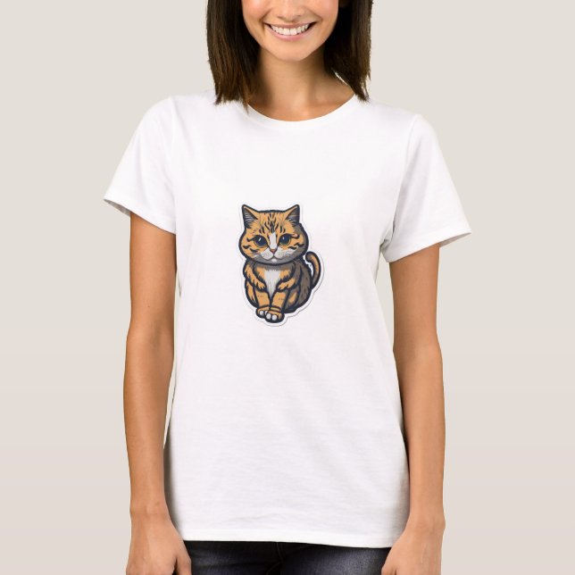 Los amantes del gato diseñan una camiseta (Anverso)