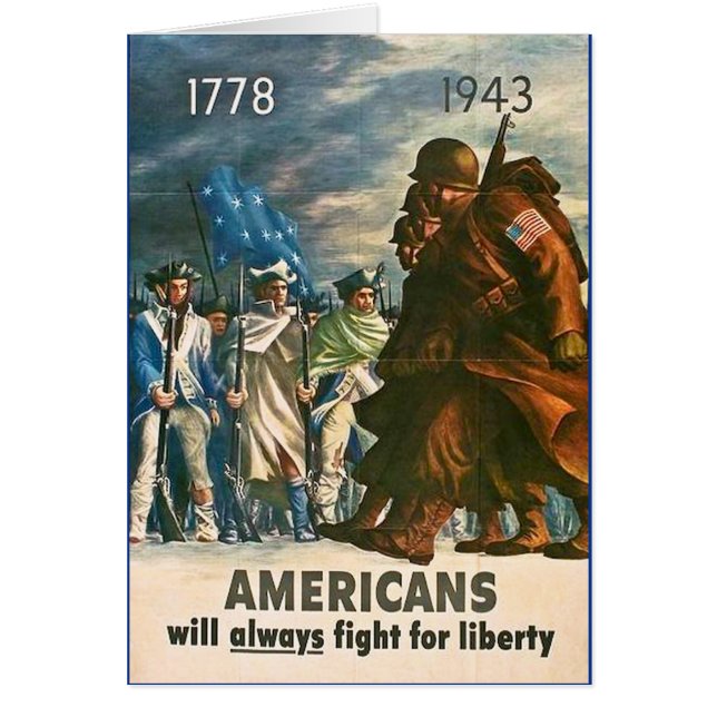 Los americanos lucharán siempre para la libertad - (Frente)