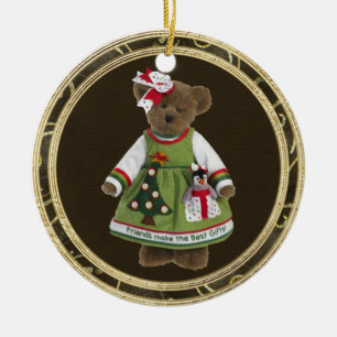 Los amigos hacen el mejor ornamento del oso de