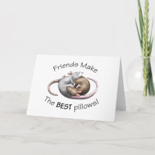 ¡Los amigos hacen las MEJORES almohadas! - tarjeta