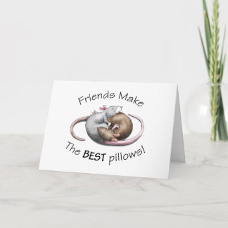 ¡Los amigos hacen las MEJORES almohadas! - tarjeta