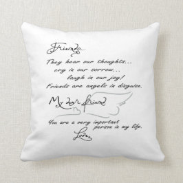 Los amigos son ángeles disfrazados... cojín