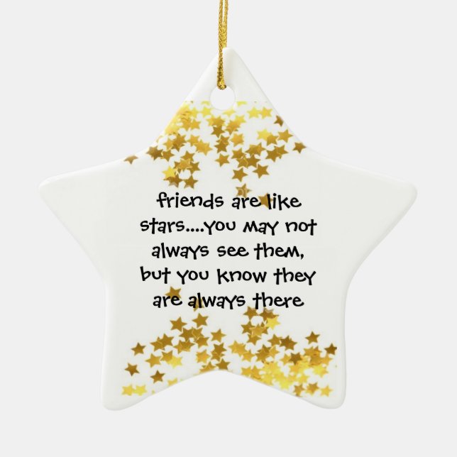 los amigos son como el ornamento de la estrella de (Frente)