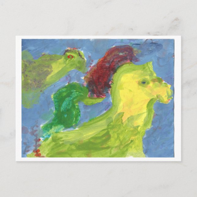 Los amigos van a explorar la postal (Anverso)