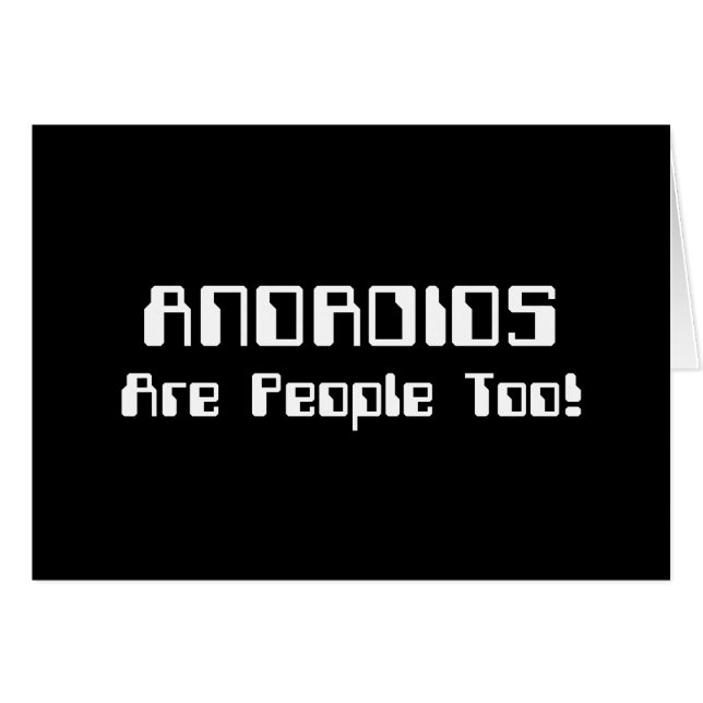 ¡Los ANDROIDES También Son Personas! Tarjeta (Anverso (Horizontal))
