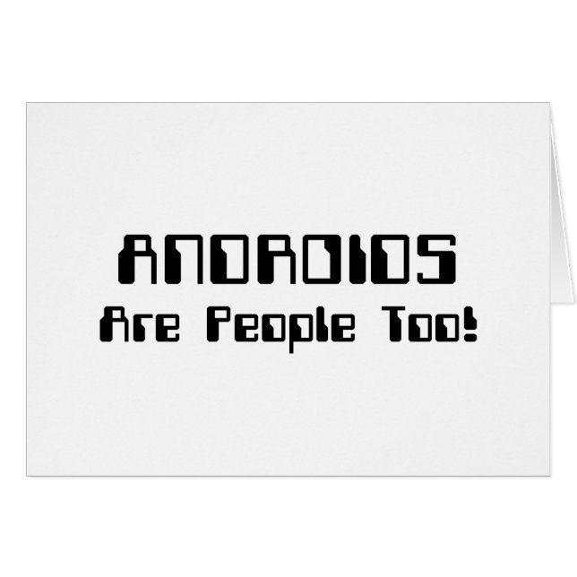 ¡Los ANDROIDES También Son Personas! Tarjeta (Anverso (Horizontal))