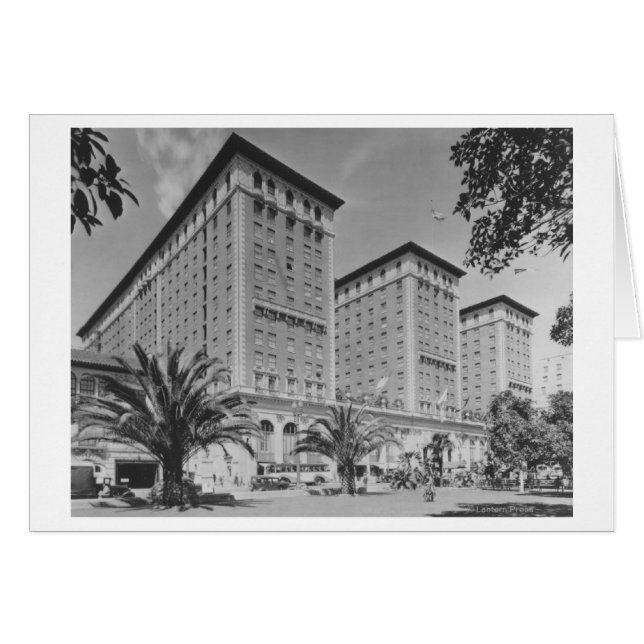 Los Angeles, CA View of Biltmore Hotel and Stree (Anverso (Horizontal))