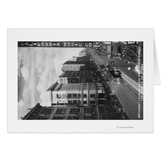 Los Ángeles, CA Vista de Broadway hacia el Norte (Anverso (Horizontal))