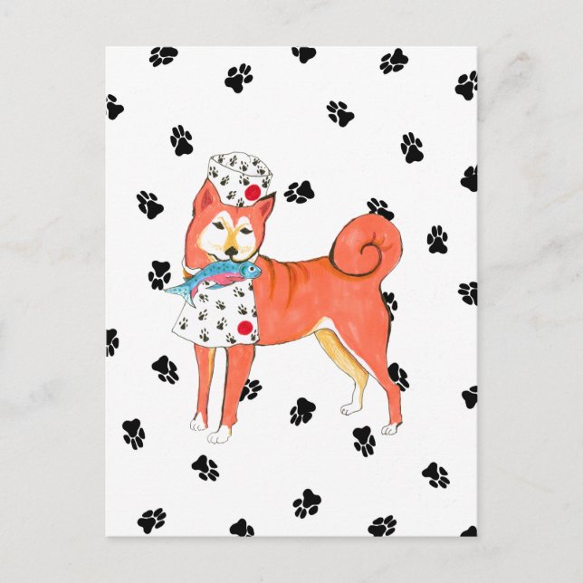 Los ángeles de Gulliver, la postal Shiba Inu (Anverso)