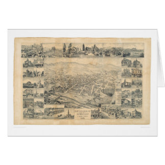 Los Ángeles del este, mapa panorámico 1888 (0900A)