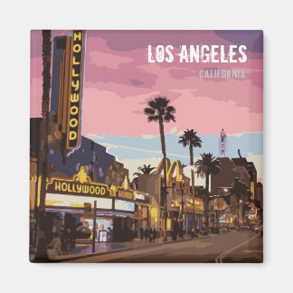 Los Ángeles en el imán de la discoteca púrpura