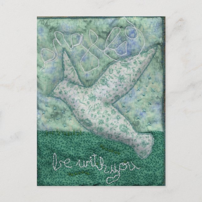 "los ángeles estarán contigo" postal (Anverso)