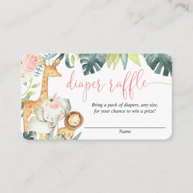 Los animales de Safari ruborizan las tarjetas de r (Anverso)