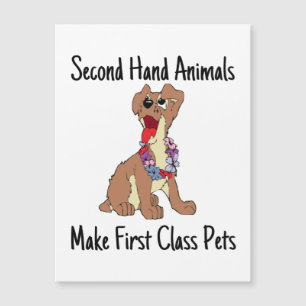 Los Animales De Segunda Mano Hacen Tarjeta Magnéti