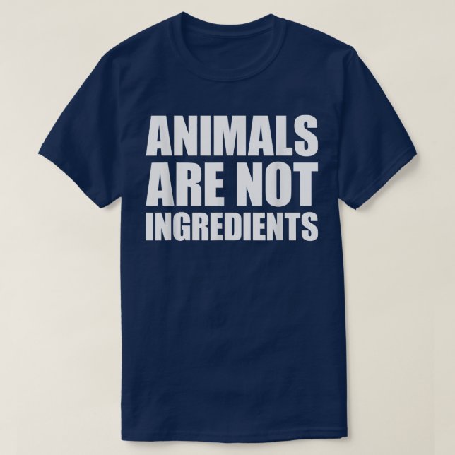 Los Animales No Son Camisetas Ingredientes (Diseño del anverso)